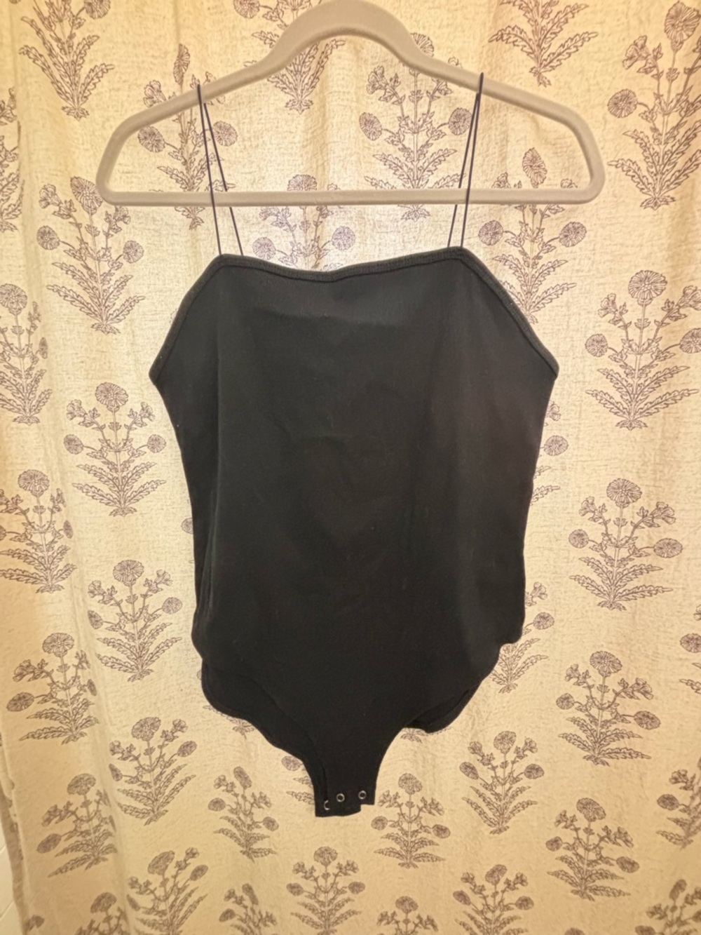 Wild Fable Black Ribbed Bodysuit Spaghetti Strap